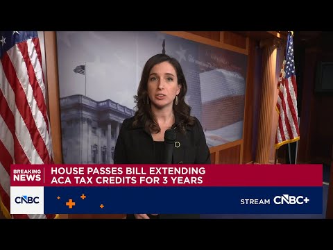 House passes bill extending ACA tax credits for 3 years