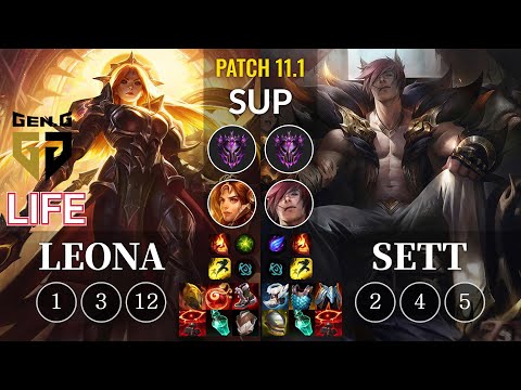 GEN Life Leona vs Sett Sup - KR Patch 11.1