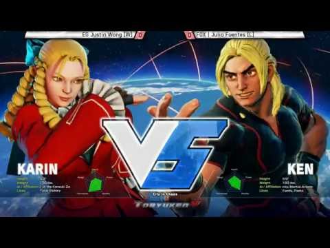 Toryuken V Finals | Justin Wong (Karin) vs Julio (Ken)