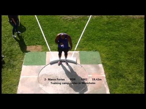 Mens shot put in Leiria / Portugal 2015.