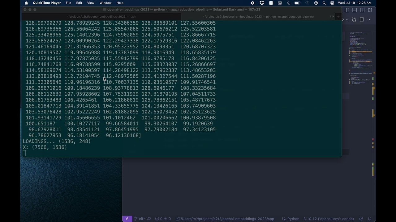 PCA Tuning on OpenAI Embeddings