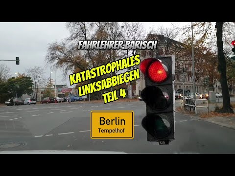FahrlehrerBarisch - Katastrophales Linksabbiegen Teil 4 - Fahrschüler vs rote Ampel