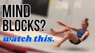 CANT GET OVER A MENTAL BLOCK? WATCH THIS | mind block tips for gymnastics | PolinaTumbles