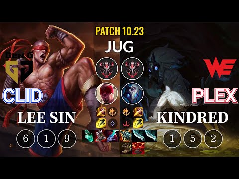 GEN Clid Lee Sin vs WE Plex Kindred Jungle - KR Patch 10.23