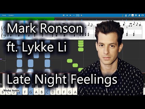 Mark Ronson - Late Night Feelings ft. Lykke Li [Piano Tutorial | Sheets | MIDI] Synthesia