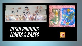 Resin Pouring Adding Lights & Making A Base Mold Plus A Giveaway | Resin Art | Resin Pouring