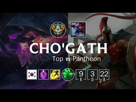 Cho'Gath Top vs Pantheon - KR Challenger Patch 8.21