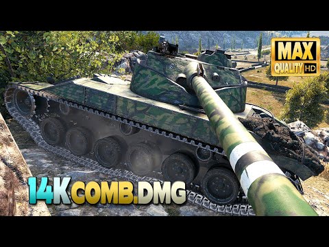 B-C 25 t: 14k combined damage on Cliff - World of Tanks