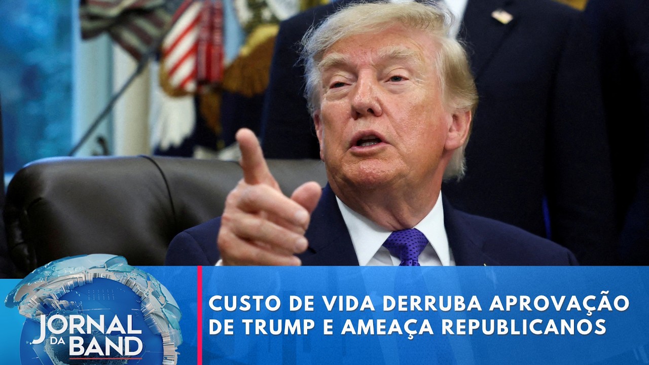 Custo de vida derruba aprovação de Trump e ameaça republicanos nas urnas | Jornal da Band