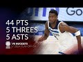 Anthony Edwards 44 pts 5 threes 5 asts vs Nuggets 2024 PO G4