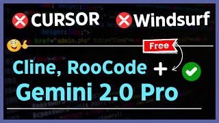 Cline , RooCode + Gemini 2.0 Pro : Free AI Coding Agent! Develop a Full stack Apps!