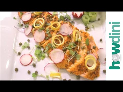 How to make roasted salmon with lemon dill sauce