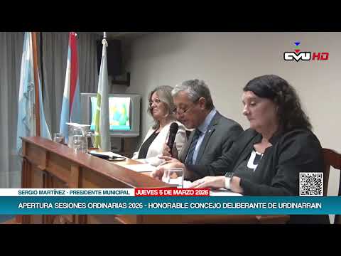 Apertura de Sesiones Ordinarias Período 2026 - Honorable Concejo Deliberante de Urdinarrain