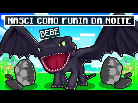 I WAS BORN AS A NIGHT FURY BABY in Minecraft