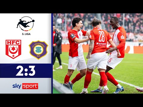Notbremse kostet Halle Punkt | Hallescher FC - Erzgebirge Aue | Highlights - 3. Liga 2023/24