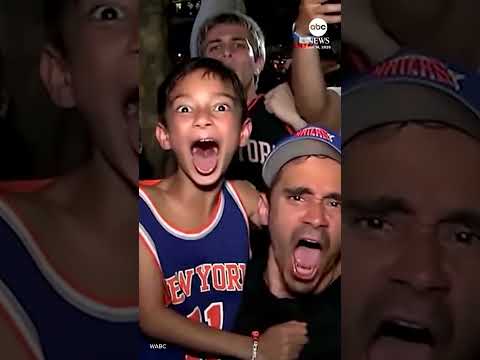 Fans erupt into celebrations after Knicks win NBA championship