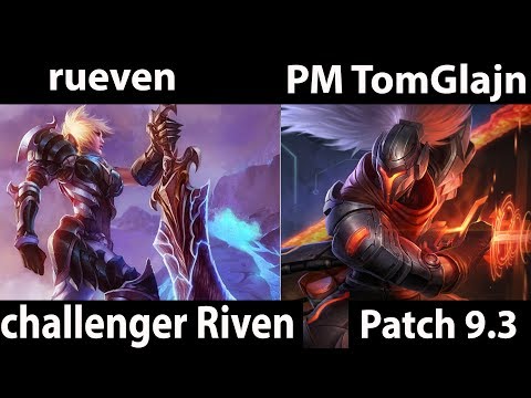 [ rueven ] Riven vs Yasuo [ PM TomGlajn ] Top - grandmaster riven soloq.mp4