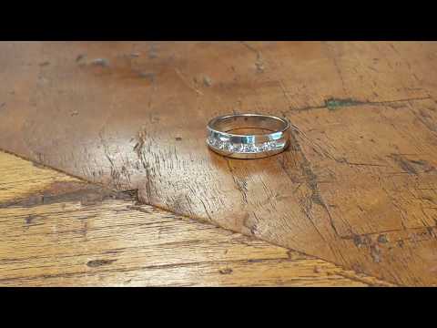 0.74 Ct. Channel Set Men's Ring with Open End Design - TwoBirch - TB-GR-0133-WG-J