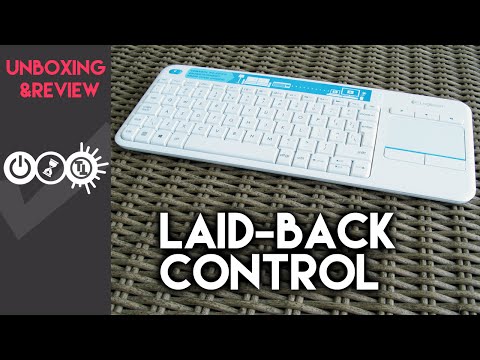 Belaidė klaviatūra Logitech K400 Plus su jutikliniu kilimėliu, DE išdėstymas, Juoda video