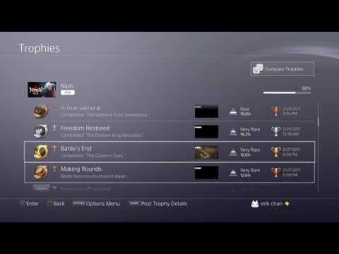 Nioh blind playthrough/platinum run (trophies check)