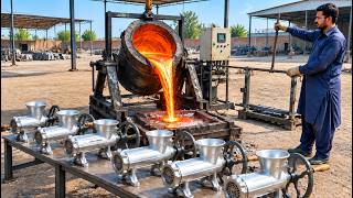 They Pour Liquid Steel, And turn it Into a Meat Mincer \ We Discover 1