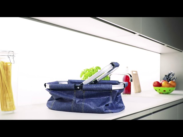Video Teaser für Folding shopping basket SHOP! denim style