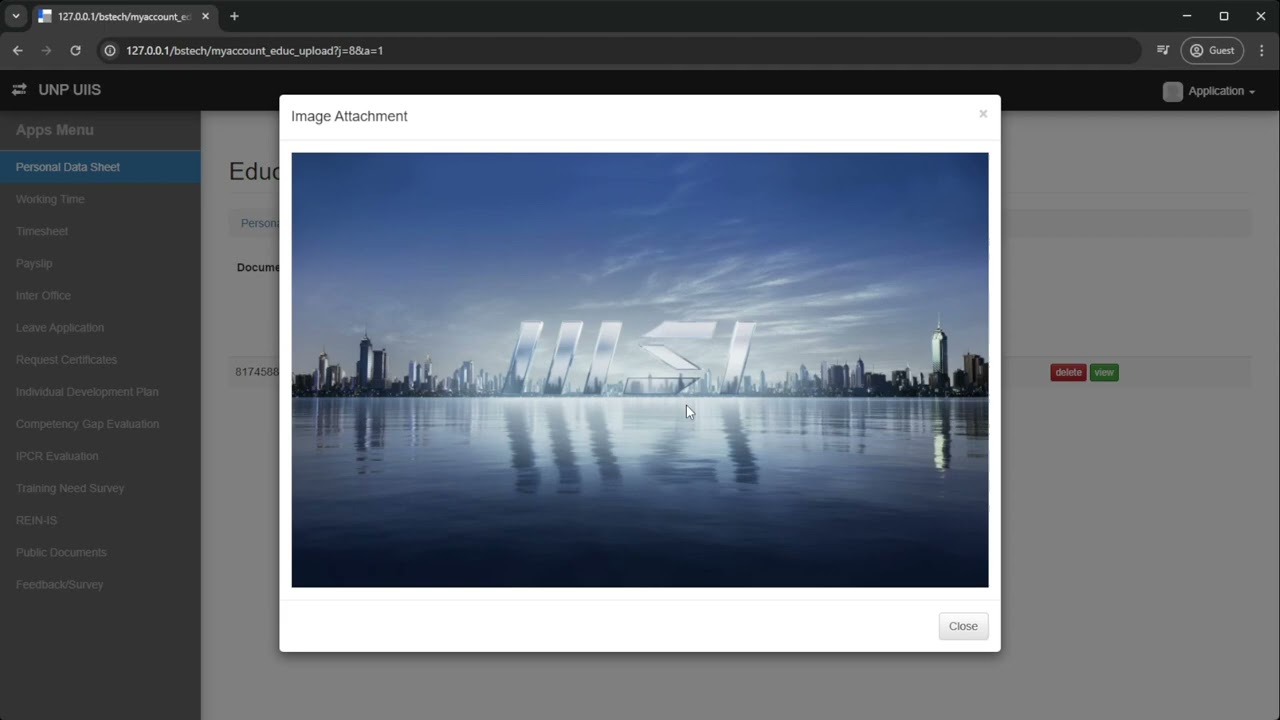 Updating Personal Data Sheet