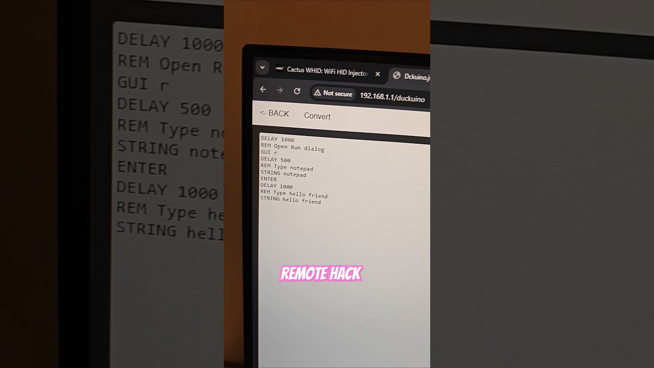 WHID remote hack #coding #hacking101 #hack #hacks  #education