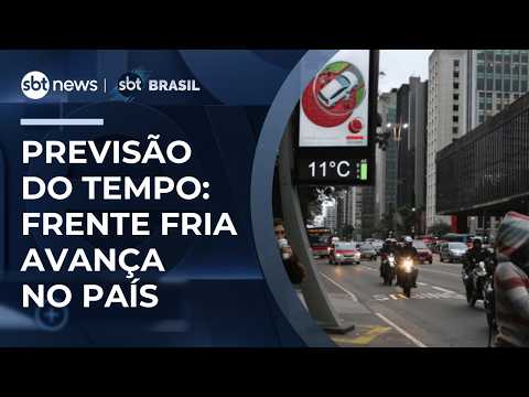 Previsão do Tempo: Frente fria derruba temperaturas e traz fortes chuvas pelo país | #SBTBrasil