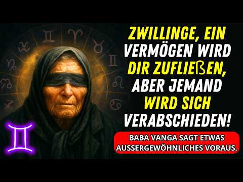 Zwillinge: Viel GELD kommt in Ihr Leben und ein SCHMERZLICHER ABSCHIED! Enthüllt Baba Vanga