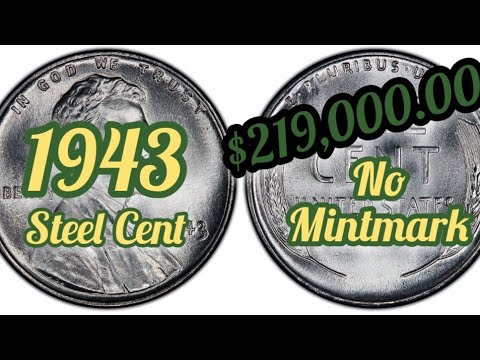 1943 NO MINTMARK STEEL CENT! WHEAT PENNY VALUE? PENNIES WORTH MONEY!
