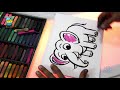 How To Draw An Elephant Scribble For Kids Kids Kiddy Videos For Kids