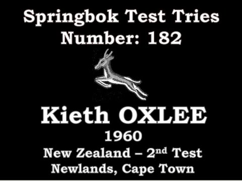 Kieth Oxlee - Springbok Test Try 182 - 1960 New Zealand 2nd Test Newlands