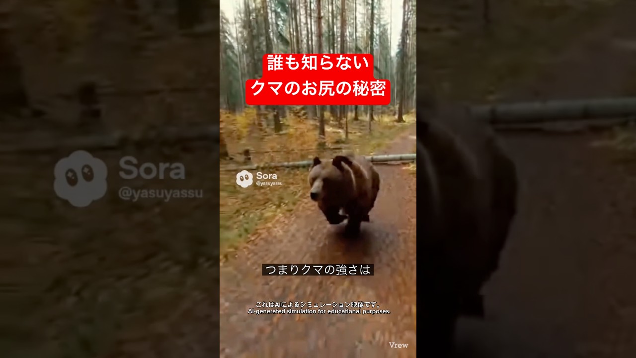 クマはなぜ強い？お尻の筋肉がヤバすぎる理由…強さの正体が衝撃すぎた🐻