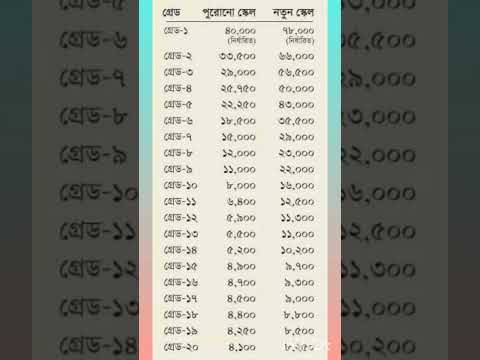 বেতন স্কেল ২০১৫| salary scale 2015 #shorts #salarysheet