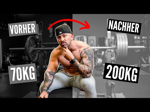 Von 70kg auf 200kg Bankdrücken steigern, geht so...(2025)