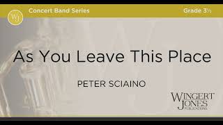 As You Leave This Place