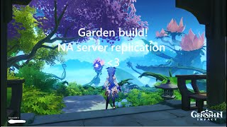 Garden build - NA server free replicate🌼🌸| Genshin Impact Serentea Pot Tour