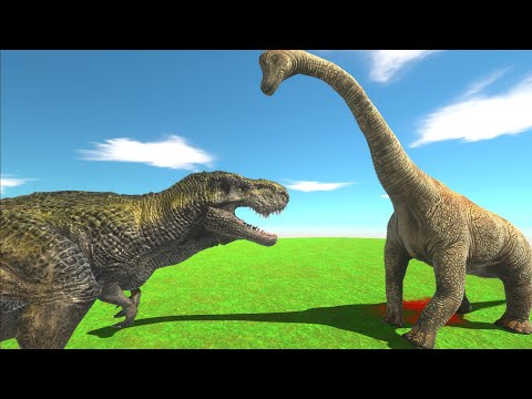 T-REX vs BRACHIOSAURUS - Animal Revolt Battle Simulator