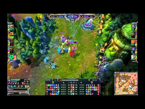 SKT T1 Faker playing vayne vs lucian botlane patch 4 14