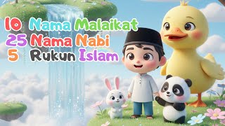 Download lagu Lagu Anak Islami - 5 Rukun Islam, 25 Nama Nabi, 10 Malaikat dan Tugasnya | 3 lagu islami Populer mp3