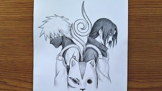 Download lagu How To Draw Kakashi And Itachi Anbu Legacy || Pencil Drawing Tutorial mp3