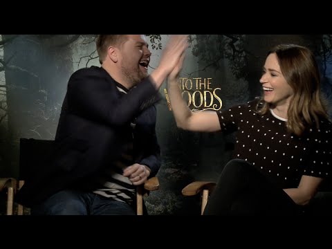 Into the Woods' Emily Blunt & James Corden Are Aggressive Bean Salesmen