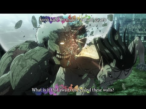 Shingeki no Kyojin Season 3 Opening 2 English Subbed -『Shoukei to Shikabane no Michi』