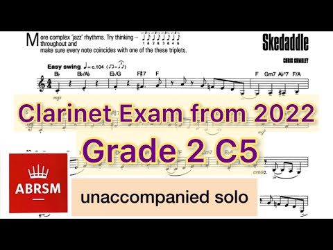 Grade 2 C5 - Skedaddle by Chris Gumbley, Solo, ABRSM Clarinet exam from 2022 syllabus