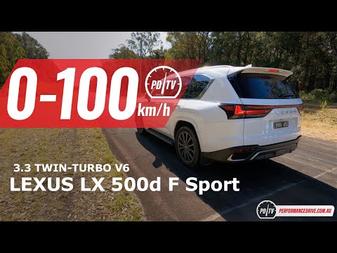 2022 Lexus LX 500d F Sport 0-100km/h & engine sound