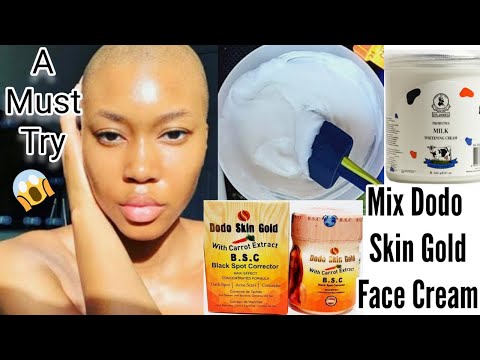How To Mix Lightening Face Cream! Dodo Skin Gold Dark Spot Removal Cream!