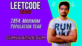YouTube video '1854. Maximum Population Year | LEETCODE EASY'