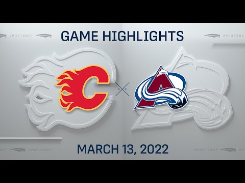 NHL Highlights | Flames vs. Avalanche - Mar 13, 2022
