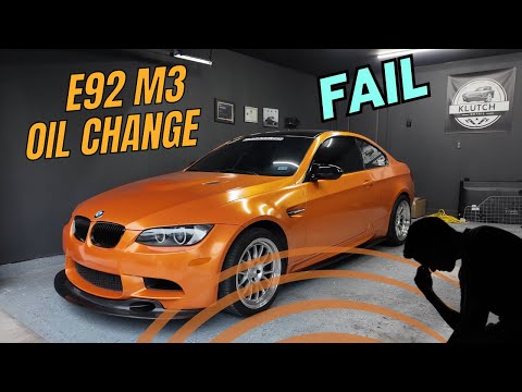 HOW TO DO OIL CHANGE ON E92 M3 EPIC FAIL !!!!